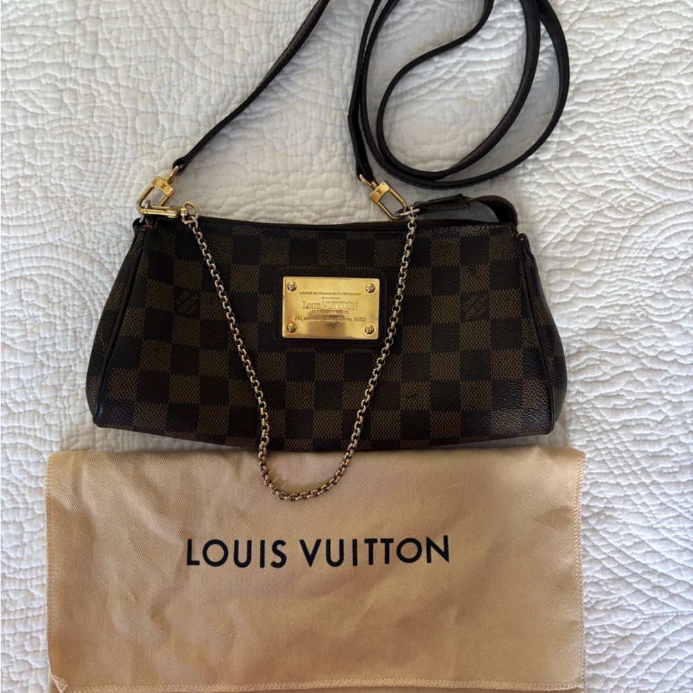 Louis Vuitton Eva Clutch/ crossbody- EBENE CANVAS